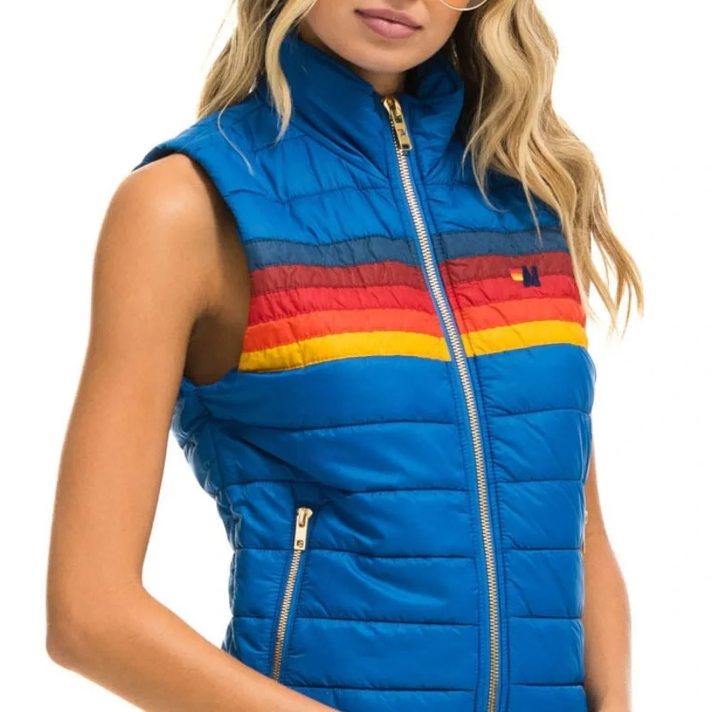 Aviator Nation Five Stripe Puffer Vest - Picture 2 of 11